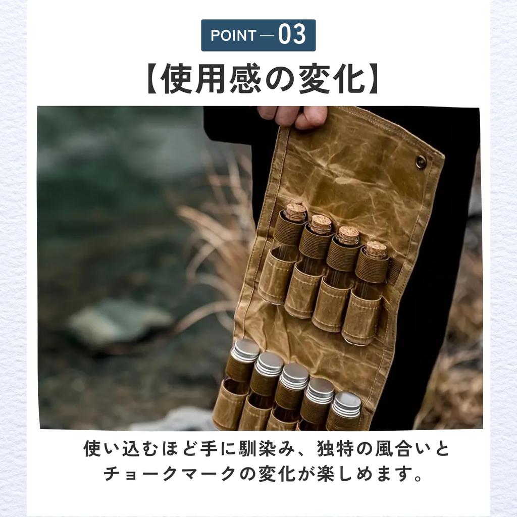 Ideamall Seasoning Outdoor Spice Portable Khaki Green Case, Camping, Bottle, Storage,