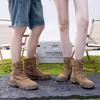 Couple Martin boots women's new leather tooling knight high-top boots outdoor hiking boots men