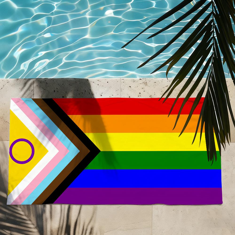 Asciugamano Arcobaleno Pride Gay LGBT Asciugatura Rapida Assorbente Asciugamano da Spiaggia per Sport, Fitness, Nuoto e Attività all'Aperto