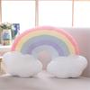 JIANEEXSQ Cloud Rainbow Shaped Pillow Home Decorative Creative Cushion Plush Stuffed Pillow Candy Color Cushion 00112021