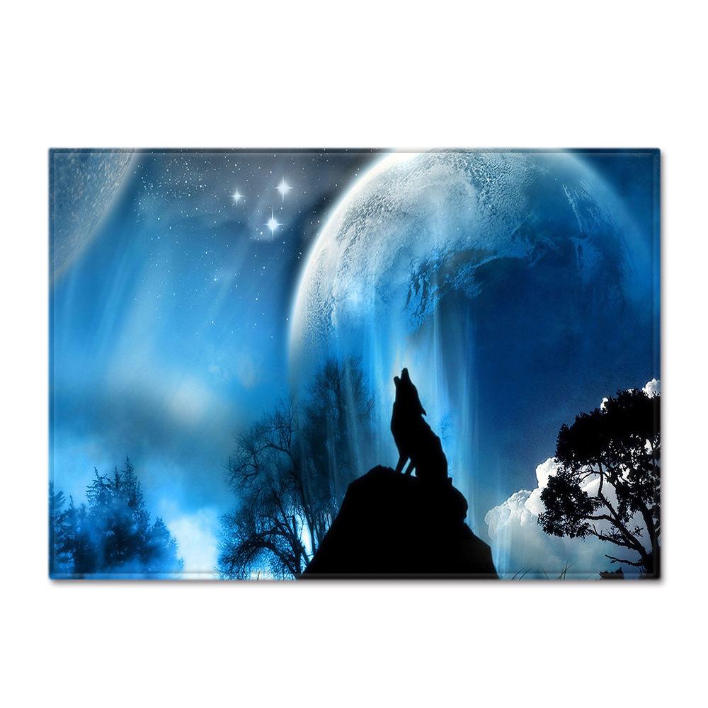 

Simple Starry Sky Living Room Carpet Bedroom Dining Room Floor Mat Pattern Size 100*120cm