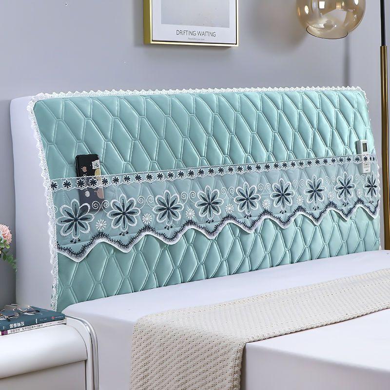 Four Season Universal Thickened Padded Headboard Cover Bedhead Fabric Full Protective Cover Solid Wood Soft Pack Bed Dust Cover