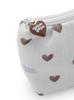 Ribbed Heart Pattern Tissue Pouch PWGB262621 BLU F [Gelato Pique] Women's
