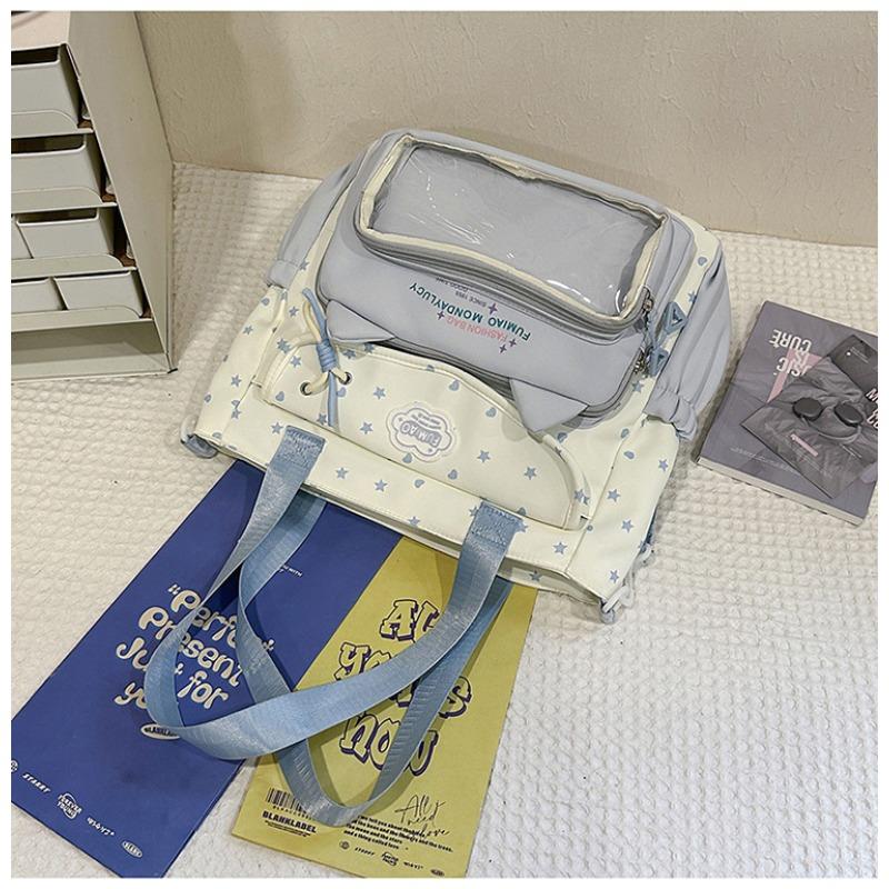 Cute Star Cat Junior High School Student Schoolbag Large Capacity High School Student Backpack Small Fresh Girl Pain Bag Baby Bag