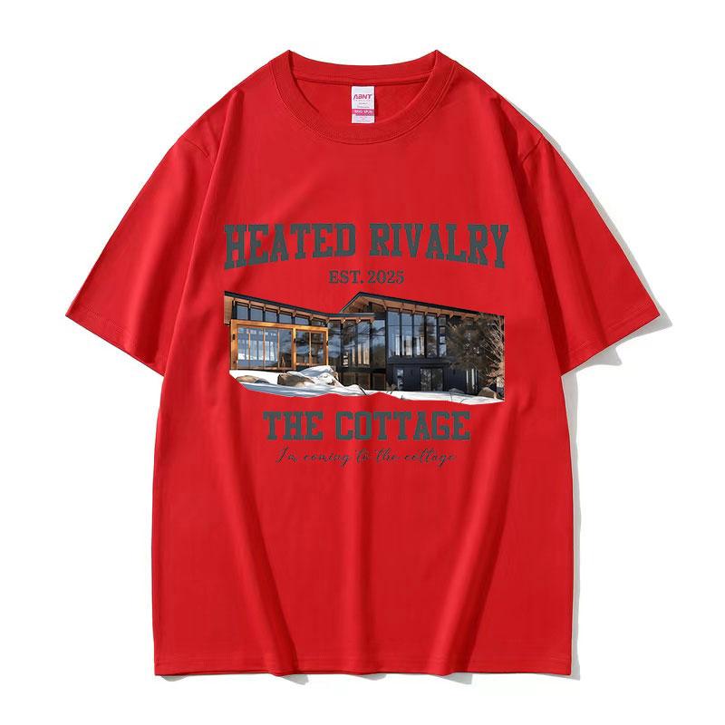 Im Coming To The Cottage Heated Rivalry 2025 Graphic T Shirts Mens Women Casual Fashion Cotton Short Sleeve Tshirt Streetwear