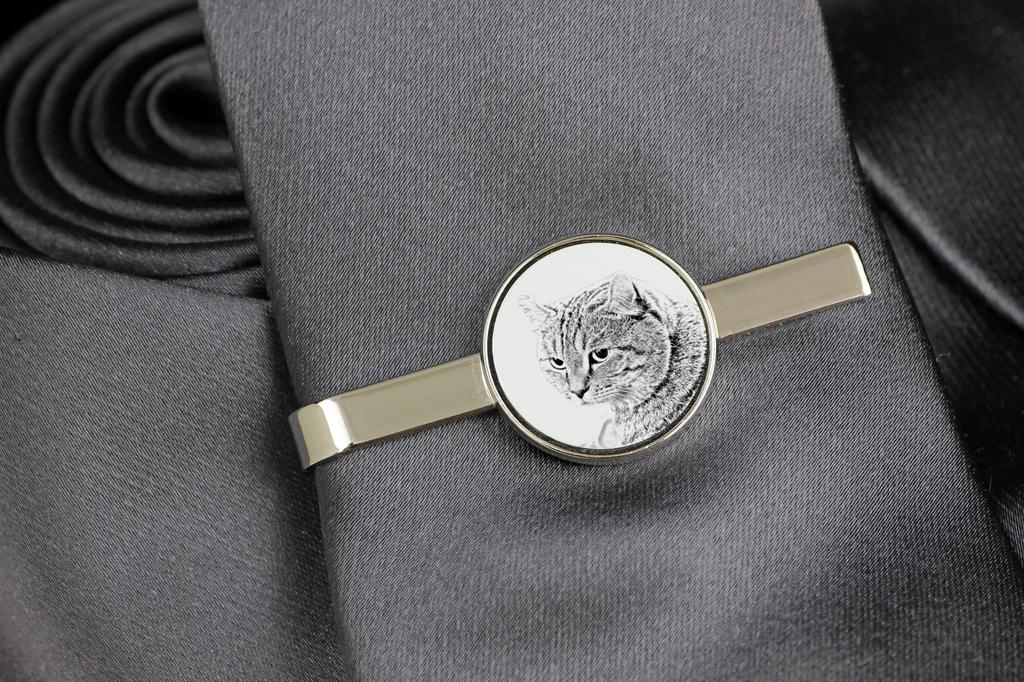 Highland Lynx - cat tie clip, personalized tie clip, unique gift for men from Art-Dog brand