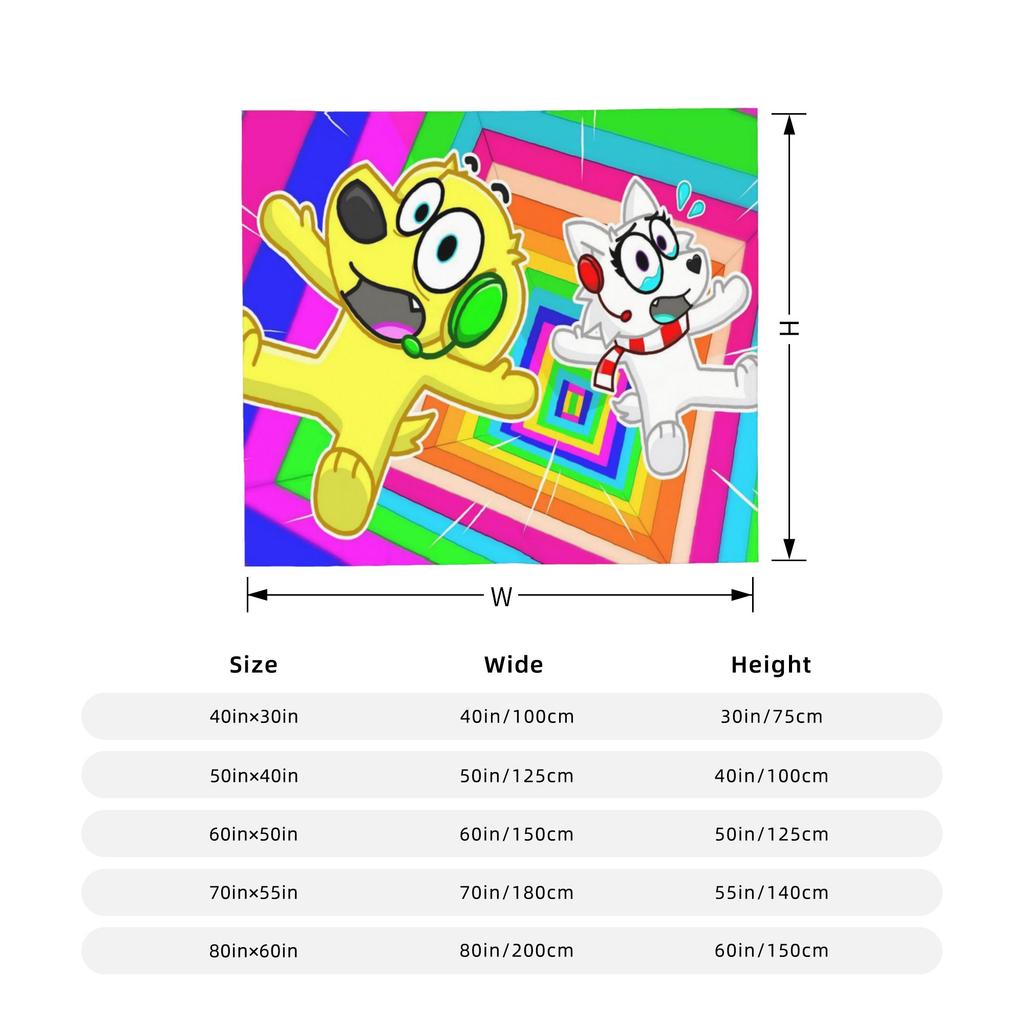 Tylers And Snowi Gaming Fleece Blankets Game Anime Customized Throw Blankets for Home Hotel Sofa 125*100cm Rug Piece