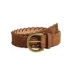 Solid Color Fashion Gold Buckle Women Casual Suede Waist Belt For Daily Use