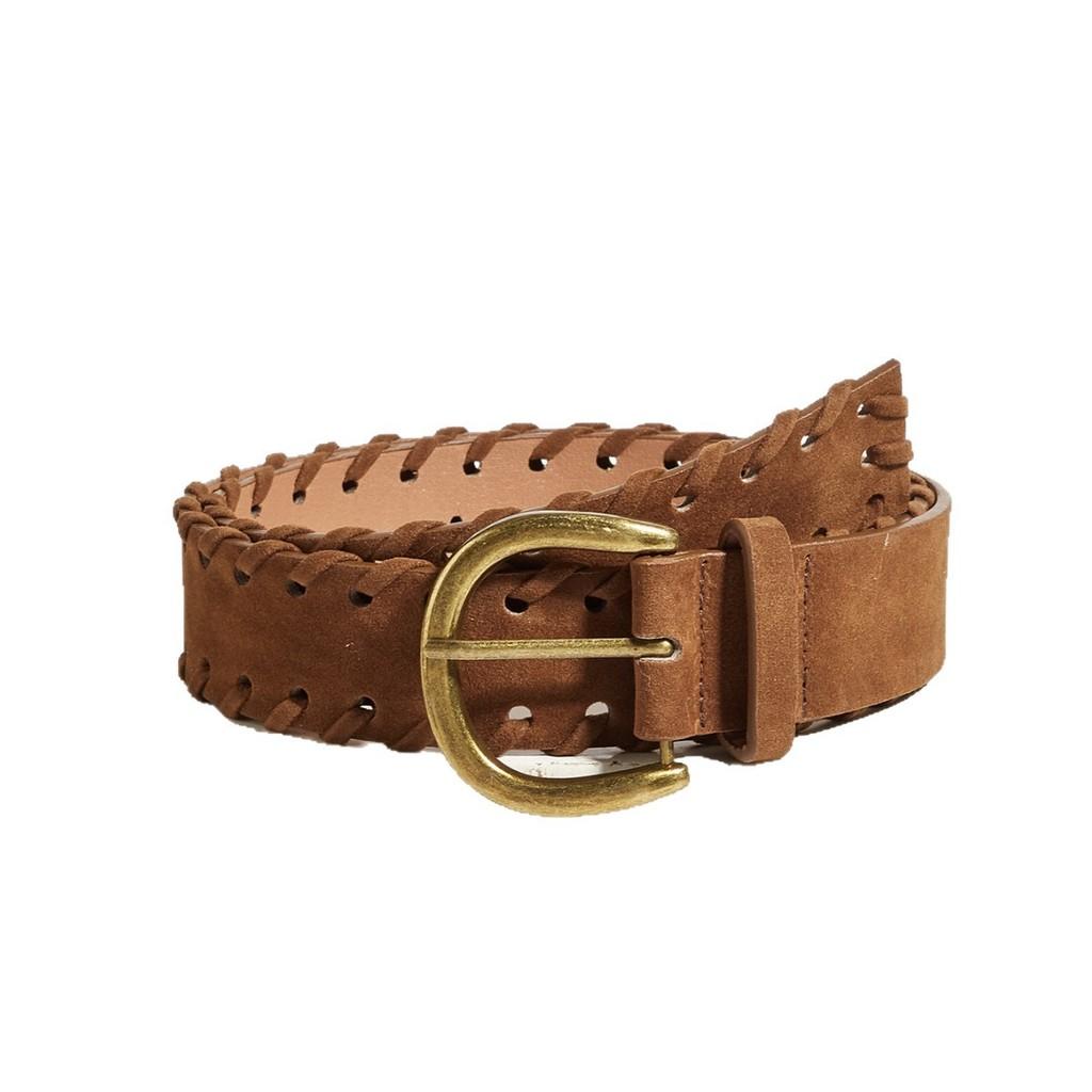 Solid Color Fashion Gold Buckle Women Casual Suede Waist Belt For Daily Use