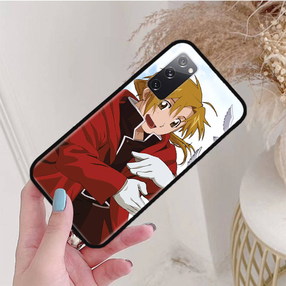 Black Case for Xiaomi Poco X6 X4 M5 M6 F5 F6 C65 C55 C50 C51 C40 Pro Redmi 14C A3X 13C 12C 11T 10A 9C Note 7 6 8A Plus W-66 Fullmetal Alchemist