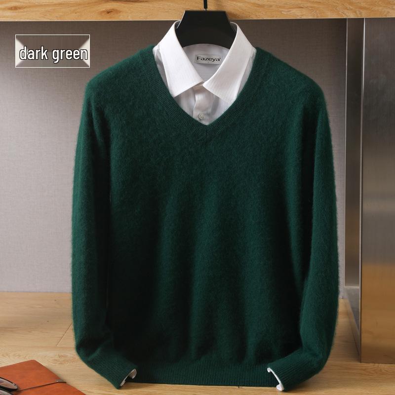 Men's Luxury Cashmere Knit V-Neck Sweater - Autumn/Winter Collection