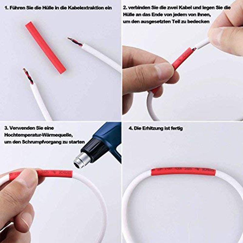 800-Piece Colored PE Heat Shrink Tubing Set