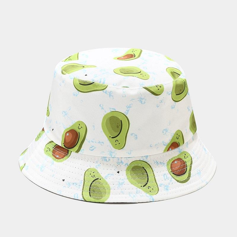 Creative Printed Fruit Pattern Bucket Cap Unisex Outdoor Leisure Fisherman Hat Summer Beach Uv Protection Sun hats Panama Bob