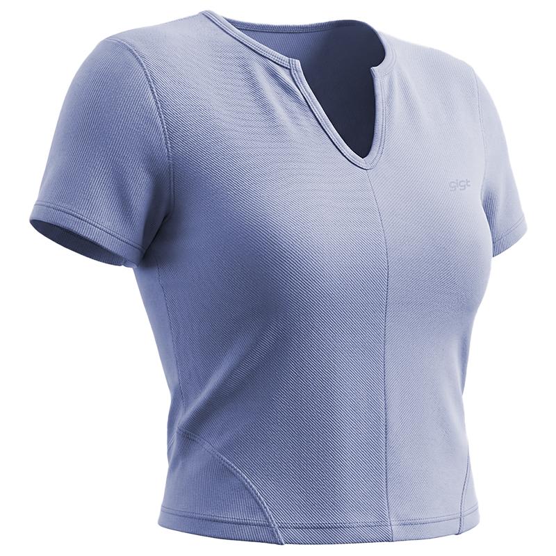 Gigt Women s V-Neck Slim Fit Short Sleeve Yoga Top XL