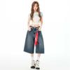Women's Blue High-Waisted Slimming Denim Capris - Summer Thin, Straight, Loose, Versatile Mid-Short Pants