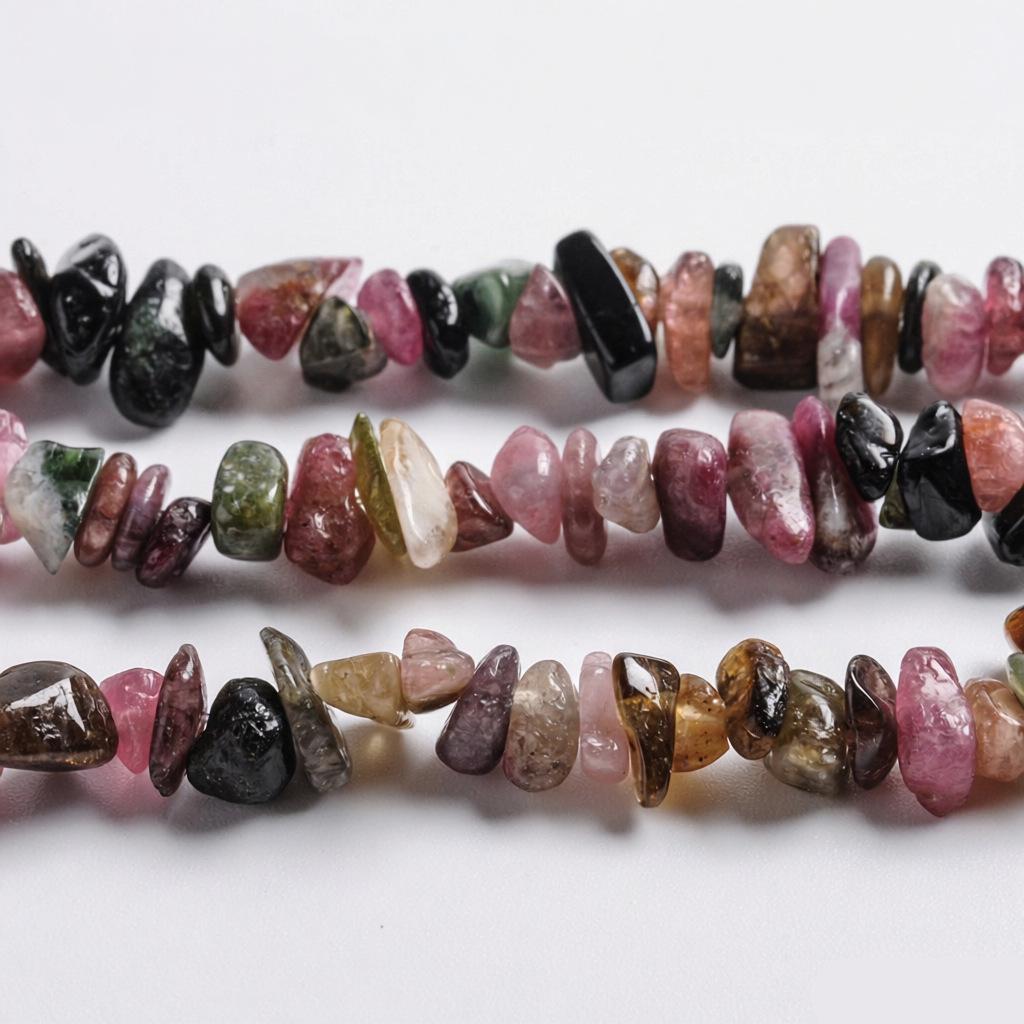 Natural Tourmaline Irregular Raw Stone Beads for DIY Handmade Braided Bracelets or Necklaces
