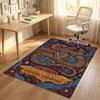 Native Art Theme Soft Crystal Velvet Rug Custom Name & Text Print Non Slip Floor Rug for Bedroom Living Room