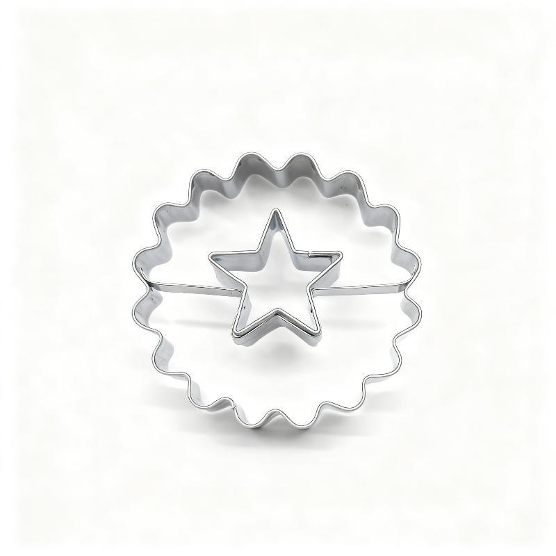 Stainless Steel Christmas Cookie Cutter Gingerbread Man Snowflake Star Shape Biscuit Mold Diy Cake Pastry Baking Making Tools