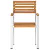 Garden Chair 6 pcs Solid Acacia Wood and Stainless Steel