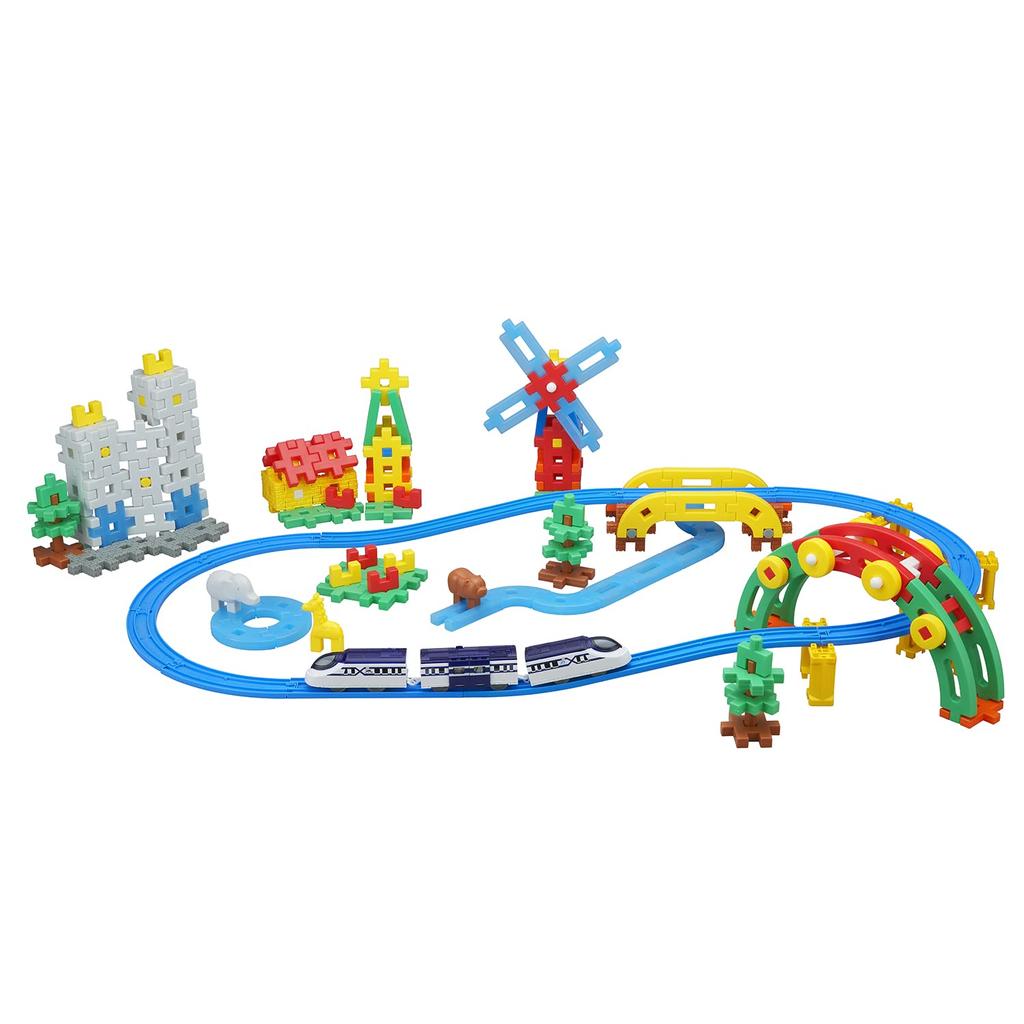 Gakken play with Gakken New Block Diorama Deluxe Set 3 years old and 83737 Let's Plarail! (Target age over)