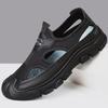 Men's Summer Breathable Mesh Leather Shoes - Casual, Cool, Comfortable Sandals for Middle-Aged & Elderly