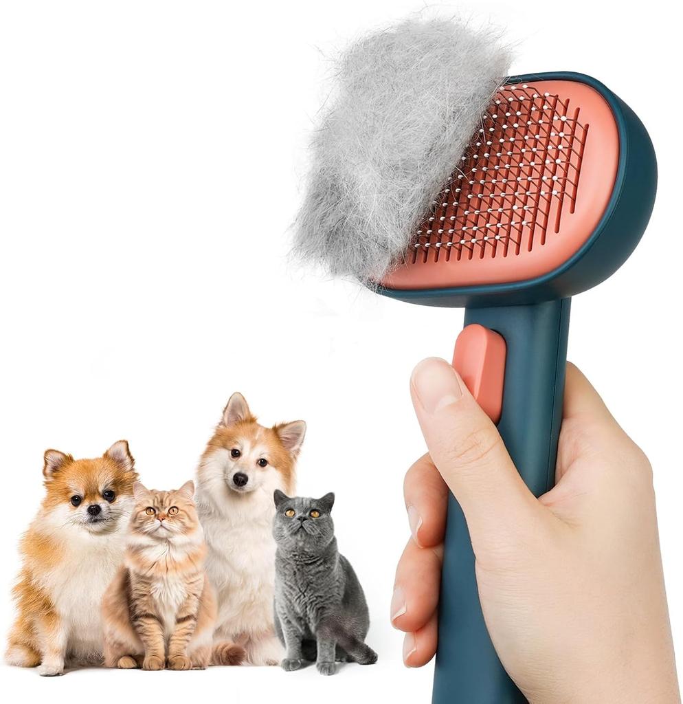 Cat Brush for Shedding, Cat Brushes for Indoor Cats, Cat Brush for Long or Short Haired Cats, Cat Hair Brush Cat Grooming Deshedding Brush