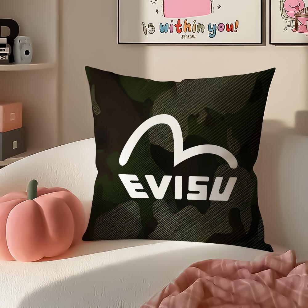 Fashion Clothing Brand EEvisu Cushion Cover Pillowcase Short Plush Invisible zipper Room Sofa Cushion Cover