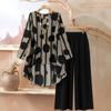 Ladies', Fashionable, Elegant, Printed Set, Polka Dot, Loose, Casual Set