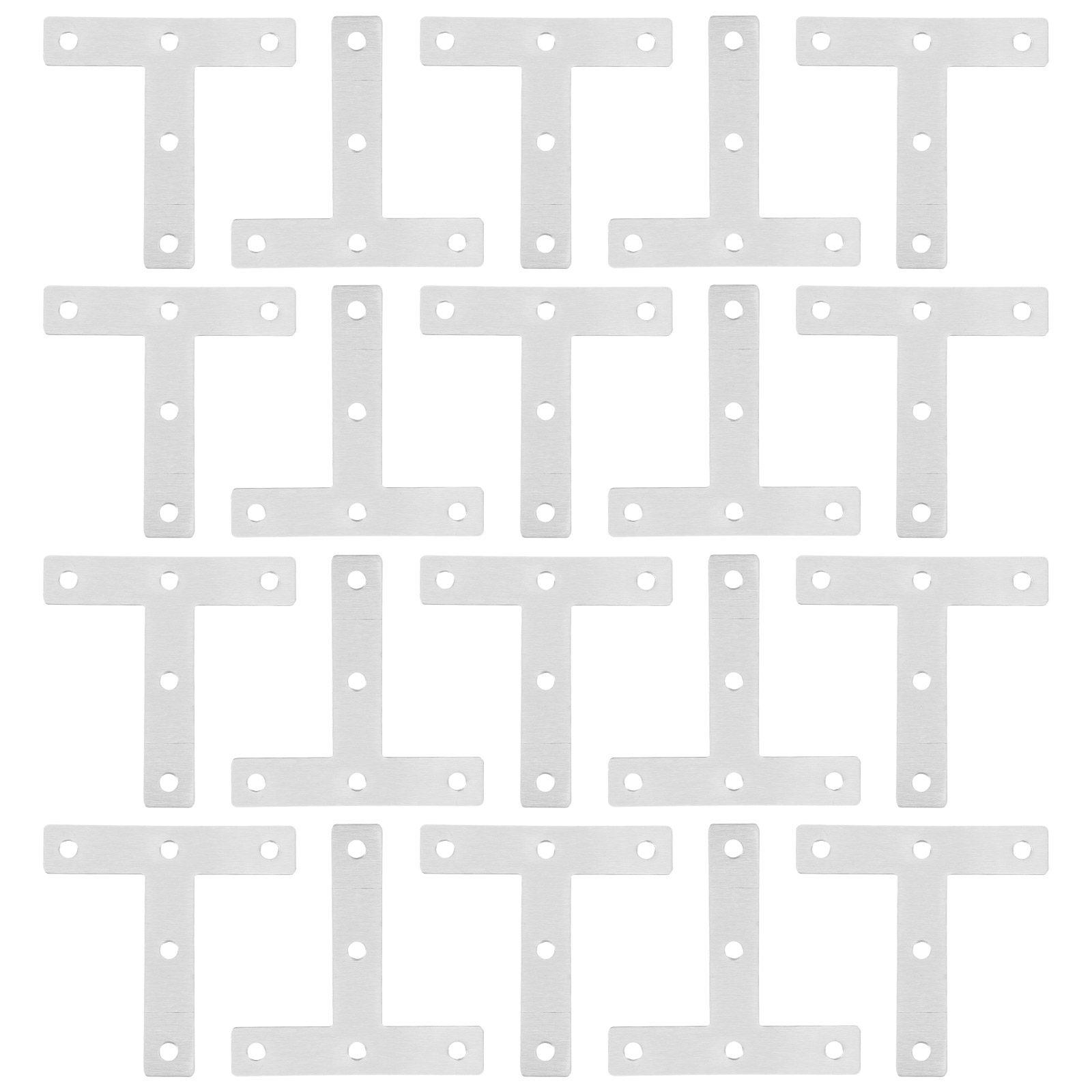

20Pcs Stainless Steel Fixing Plates Corner Brackets for Wood Table Chairs Cabinet Reinforcement Corner Brackets other
