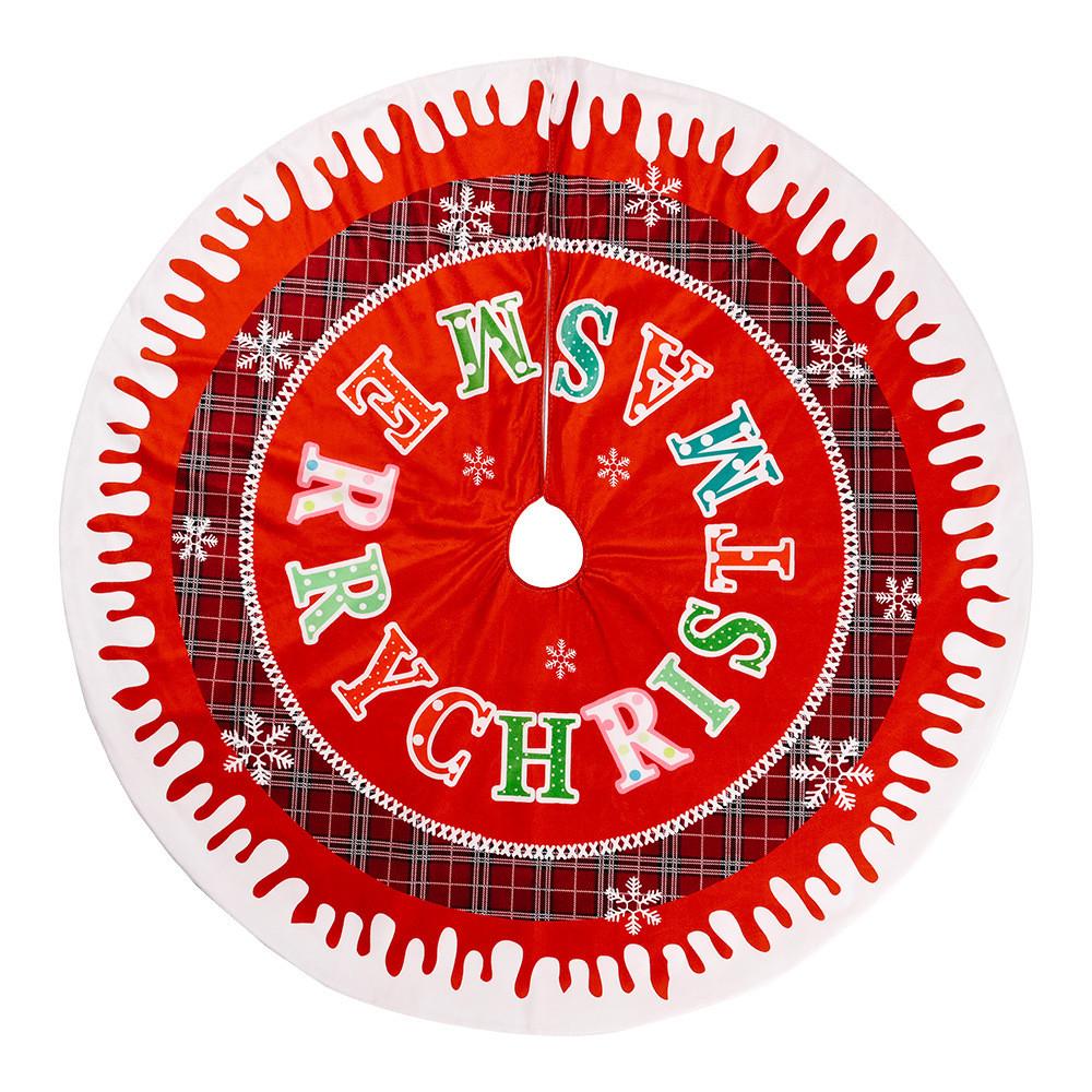 

Дерево Причудливая Рождественская Юбка в Ярком Красном и Зеленом с Деталями Снежного Края Red Snow Edge Dress