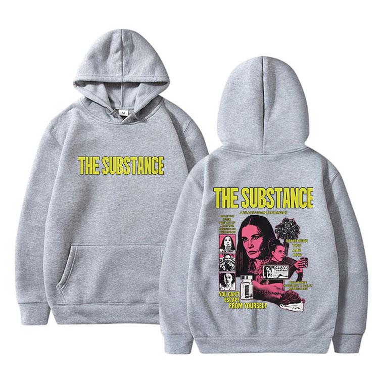 Horror Movie The Substance Double Sided Print Hoodie Men Women Casual Popular Cotton Pullover Unisex Vintage Oversized Hoodies