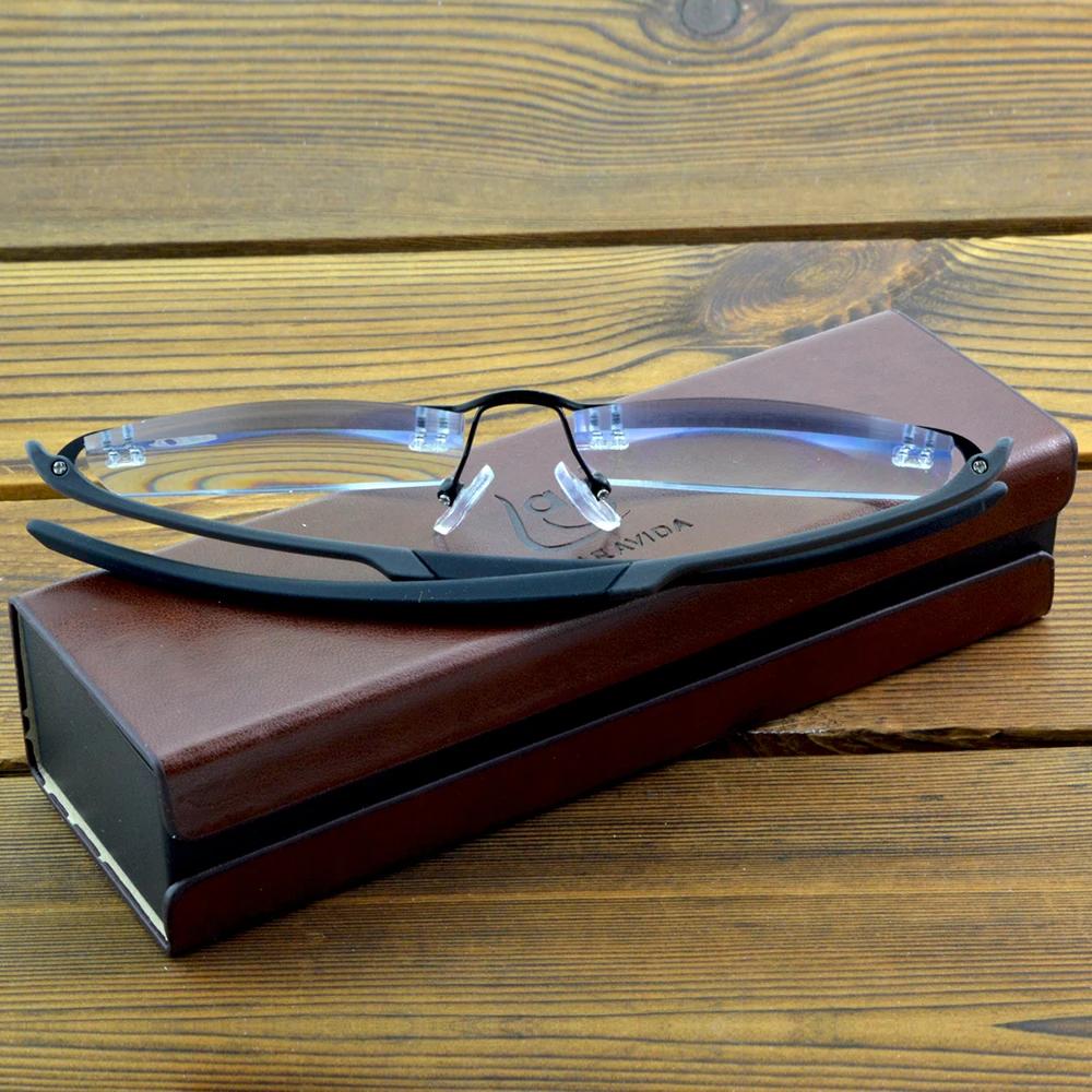 Clara Vida Rimless Luxury Tr90 Temples Rectangular Simple Diamond Cut Multilayer Coating Men Women Reading Glasses +0.75 To +4