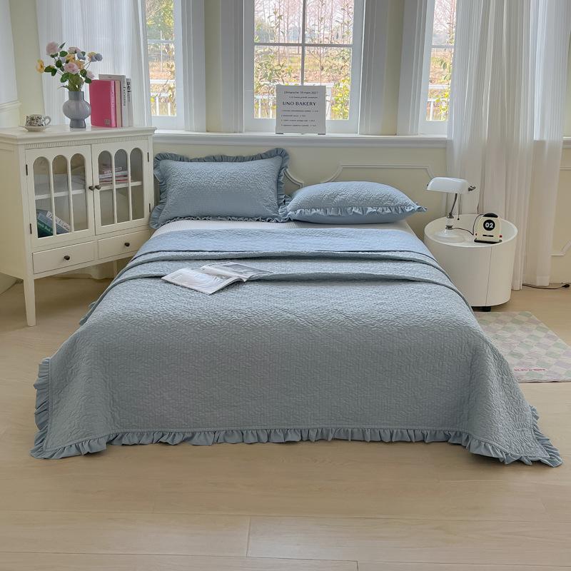 Ruffled Gauze Quilted Summer Cool Quilt Cover - Double Person Thin Air Conditioning Quilt