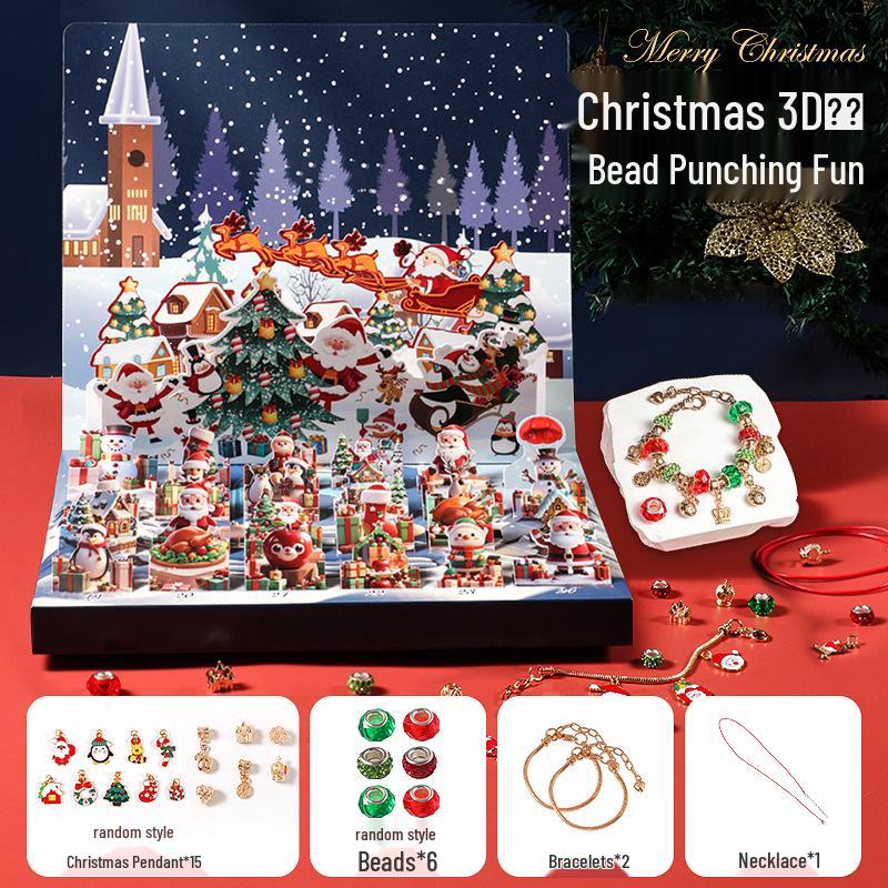 Children s DIY Beaded Christmas Bracelet Blind Box Gift Set