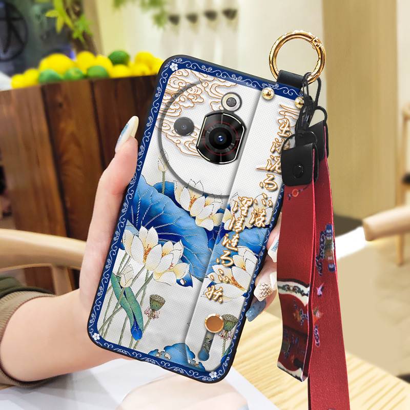 Capa de Telefone Estilo Chinês Resistente à Sujeira Para ZTE Nubia Focus Pro 5G Suporte Moda Anti-choque Para Mãe Capa Traseira Anel