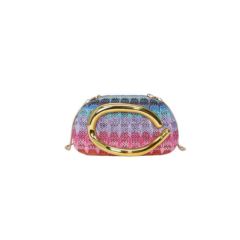Borsa a Spalla Singola da Donna di Alta Qualità Borsa a Tracolla Borsa da Sera Borsa a Spalla di Lusso con Catena Metallica Versatile alla Moda Abbinamento Quotidiano