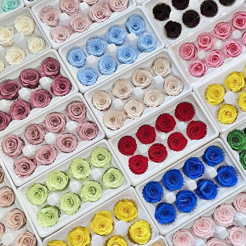 Rose DIY Long Lasting Birthday Gift Fresh Bouquet Preserved Fresh Rose Head B Grade Rose Flower