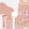 Thickened Coral Fleece Pajamas Women Korean Solid Classic Basic Winter Warm Clothing Casual Loose Homewear Chic