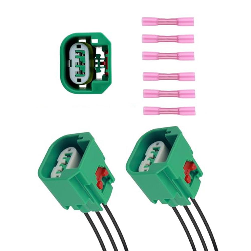 2PCS Headlight Socket Wiring Harness With Terminals 68064997AA For Dodge For Ram For 3500 For Jeep For Wrangler 1set