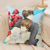 Anime SSekaiichi Hatsukoi Cushion Cover Silky Short Plush Invisible Zipper Dustproof Sofa Pillow Case for Home Decor