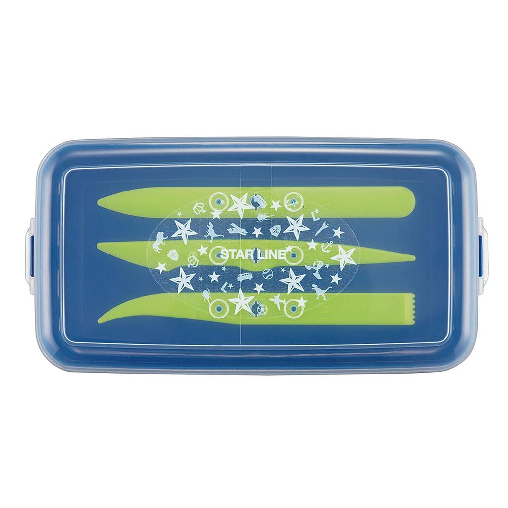 Kutsuwa Starline Clay Case with ST139NB Spatula, Navy,