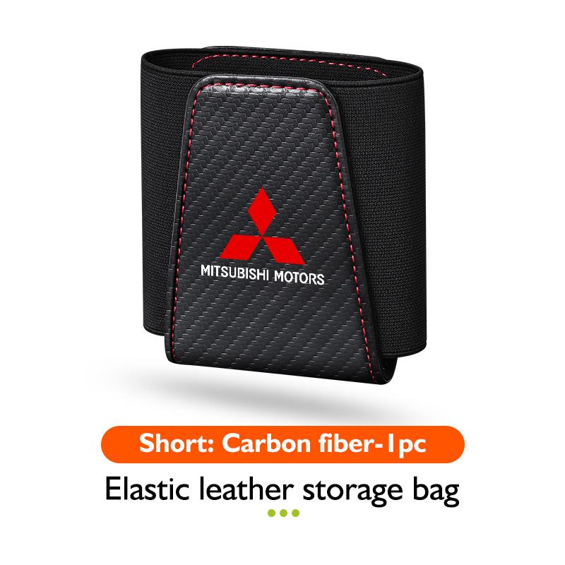 

For Mitsubishi Car Logo Multi-functional Storage Box Cards Phone Key Pocket Self Adhesive Outlander Lancer Cross Colt Xpander