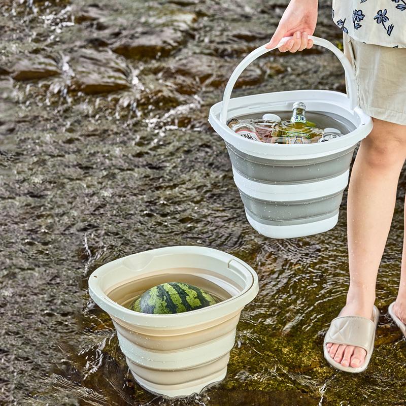 Foldable Water Bucket Essential For Fishing Camping Travel Collapsible Pail With Handle For Easy Storage Outdoor Use