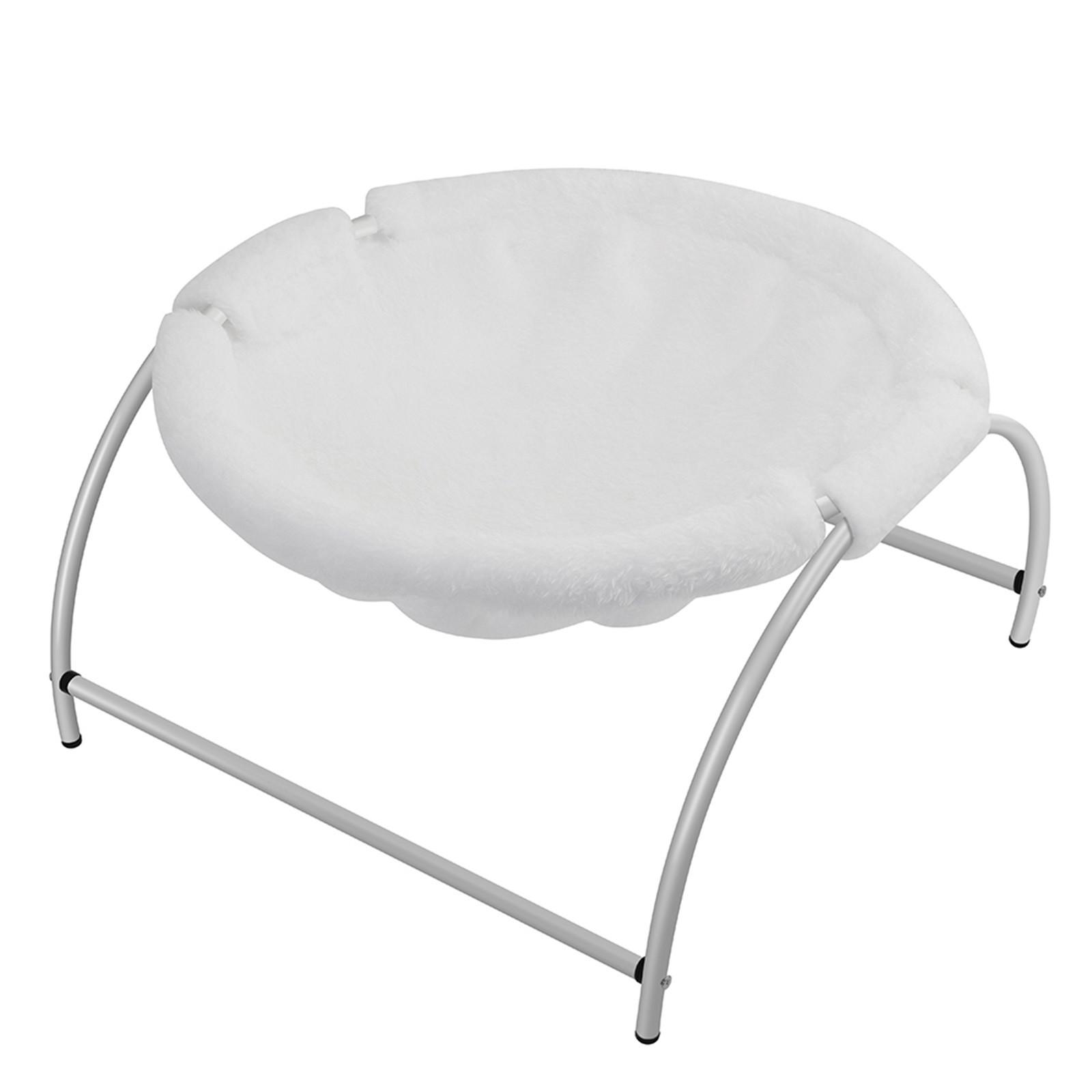 

Winter Plush Pet Ham-mock Bed Free-Standing Bed Supplies Pet Supplies Whole Wash Stable Structure Detachable Easy Assembly One Size белый