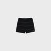 Leinseu Striped Knit Women'S Shorts - Black