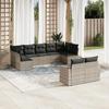 VidaXL Garden Lounge Set with Cushions 9 Pcs, Patio Sofas, Furniture Set, Outdoor Terrace Furniture, Grey 3219412
