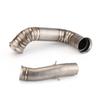 DUKE790 Titanium Mid-Section Exhaust Pipe with Back Pressure Chamber & 3-Way Catalytic Silencer