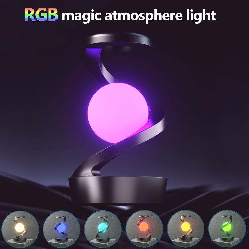 Kabellose, drehbare Hängelampe mit Aufladefunktion und Gestensteuerung, RGB-Beleuchtung für Schlafzimmer und Büro
