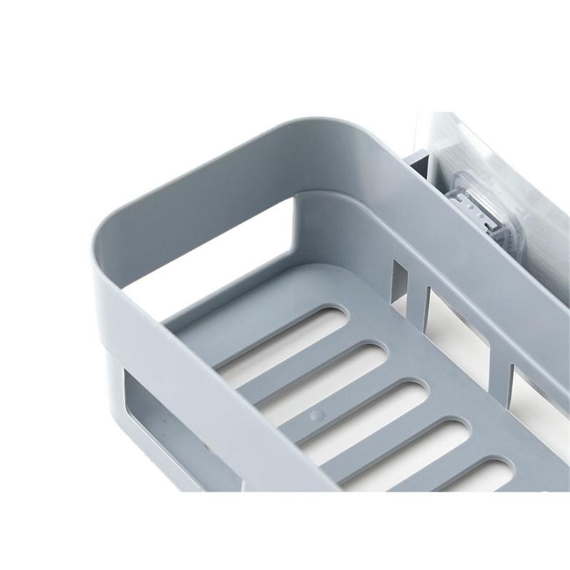 Shower Rack Plastic Bathroom Shelf Tray Holder Wall Mounted Toilet Storage Storage Organiser