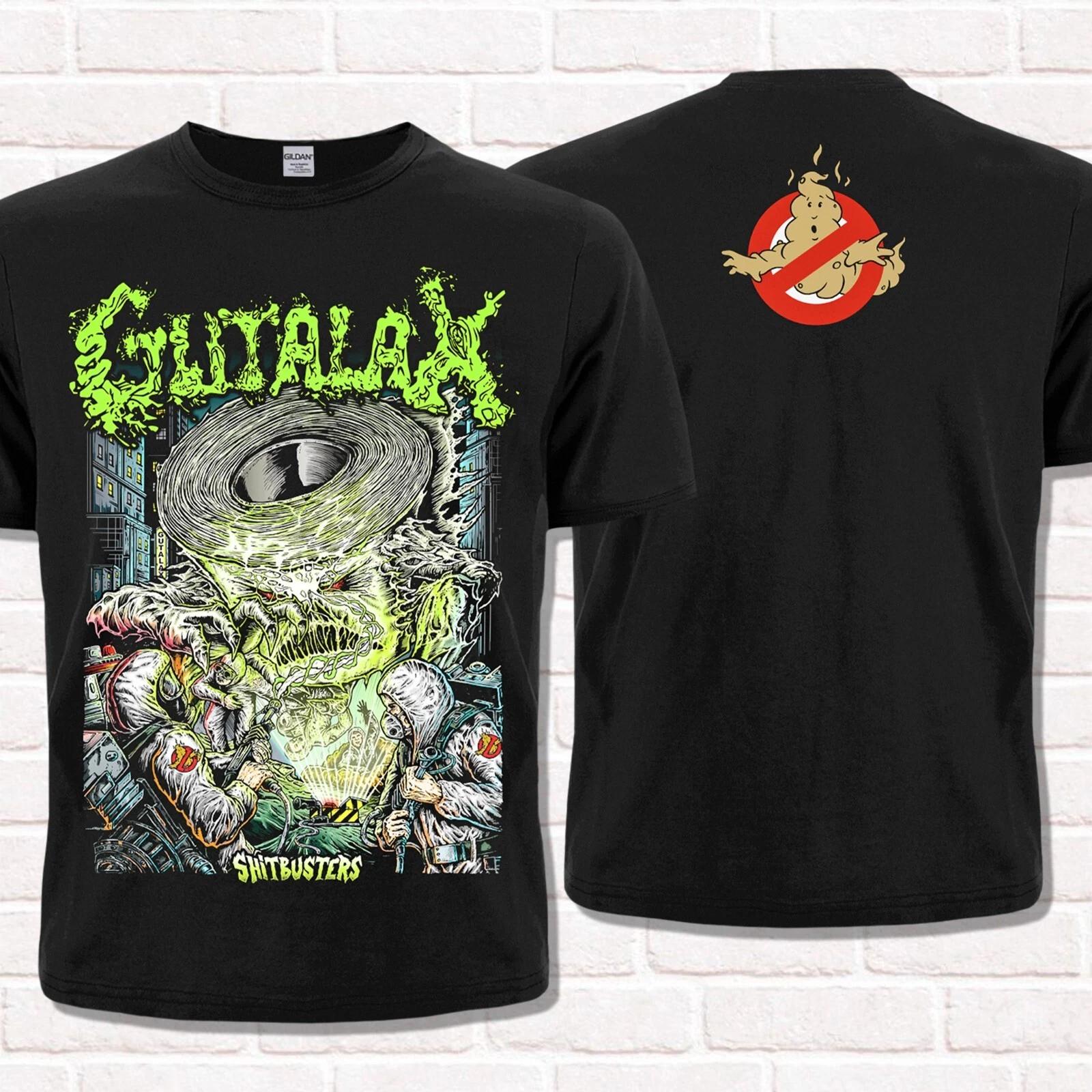 Футболка Gutalax Shitbusters Goregrind Brutal Death Metal Grindcore Футболки Топы Унисекс Хлопок Короткий Рукав Хай-стрит S